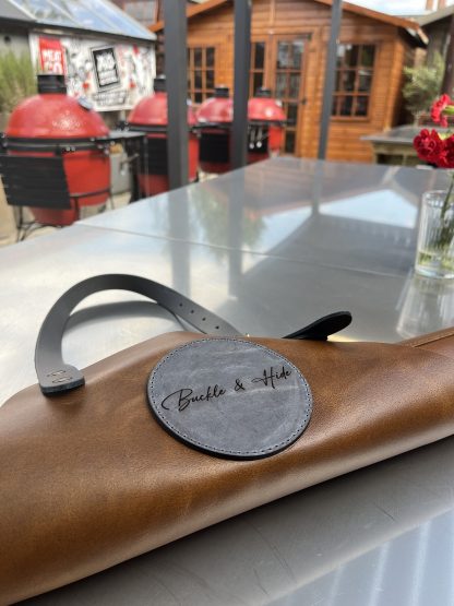 Buckle & Hide Leather Apron - Light Brown Apron | Charcoal Straps - Image 5