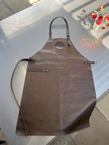 Buckle & Hide Leather Apron - Dark Brown Apron | Dark Brown Straps