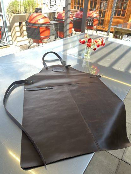 Buckle & Hide Leather Apron - Dark Brown Apron | Dark Brown Straps - Image 2