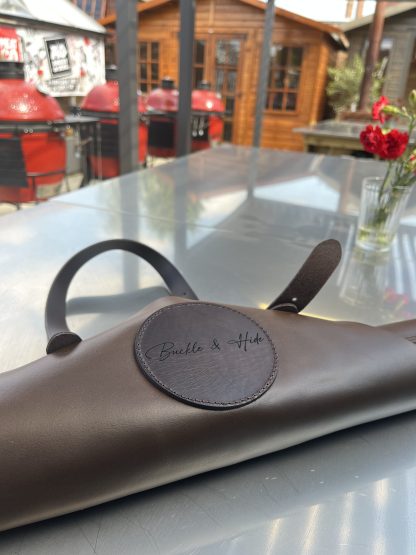 Buckle & Hide Leather Apron - Dark Brown Apron | Dark Brown Straps - Image 4