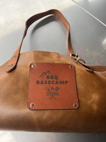 BBQ Basecamp Leather Apron by Buckle & Hide - Light Brown Apron | Light Brown Straps - Image 3